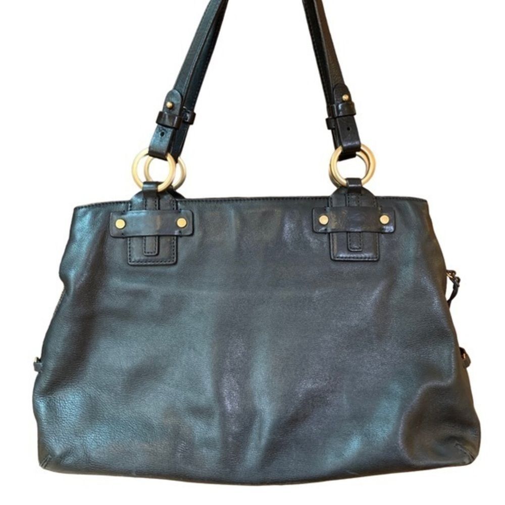 Ellen Tracy Black Leather‎ Shoulder Bag
